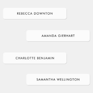 カスタムモノグラム名衣類ラベルブラックオンホワイト ラベル