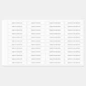 カスタムモノグラム名衣類ラベルブラックオンホワイト ラベル (シート)