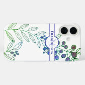 カスタムモノグラム名離れPink Berlies Art Case Case-Mate iPhoneケース (裏面 (横))