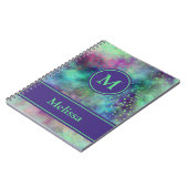 カスタムモノグラム名雲と星ノート ノートブック (左側)