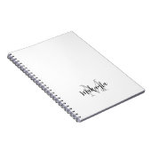 カスタムモノグラム名 ノートブック (右側)