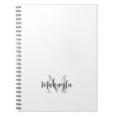 カスタムモノグラム名 ノートブック (正面)