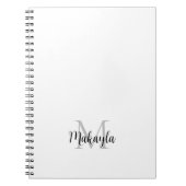 カスタムモノグラム名 ノートブック (正面)