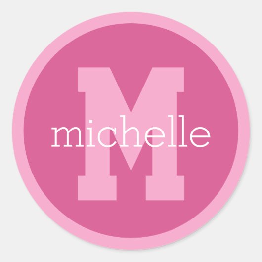 カスタムモノグラム名 ラウンドシール (正面)