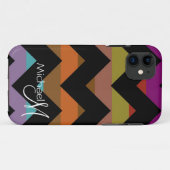 カスタムモノグラム幾何学山形ジグザグ4 Case-Mate iPhoneケース (裏面(横))