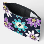 カスタムモノグラム情熱フラワーフローラ大 アクセサリーポーチ (見開き)