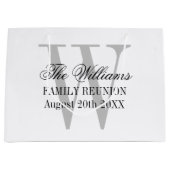 カスタムモノグラム懇親会エレガント ラージペーパーバッグ (正面)