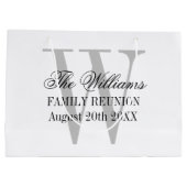 カスタムモノグラム懇親会エレガント ラージペーパーバッグ (裏面)