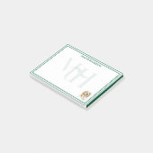 カスタムモノグラム手描きゴールデンレトリバーペット ポストイット (アングル)