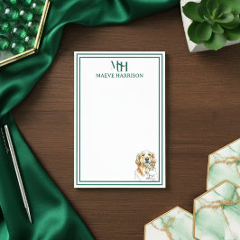 カスタムモノグラム手描きゴールデンレトリバー ポストイット