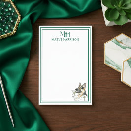 カスタムモノグラム手描きドイツの羊飼い ポストイット