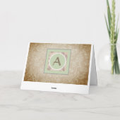 カスタムモノグラム折りグリーティングカード カード (裏面)