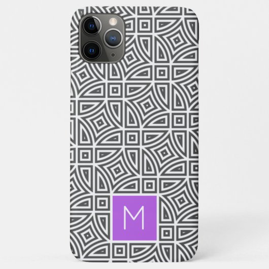 カスタムモノグラム抽象パターン フォンケース Case-Mate iPhoneケース (裏面)