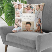 カスタムモノグラム数々のフォトコラージファミリー クッション