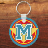 カスタムモノグラム文字「M」イニシャル キーホルダー (正面)