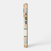 カスタムモノグラム水彩葉っぱ柄 iPhone 16ケース (左側面)