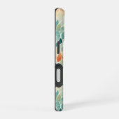 カスタムモノグラム水彩葉っぱ柄 iPhone 16ケース (右側面)