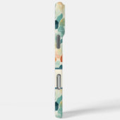 カスタムモノグラム水彩葉模様 Case-Mate iPhoneケース (裏面 / 右)