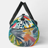 カスタムモノグラム熱帯抽象芸術模様 ダッフルバッグ (右)
