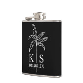 カスタムモノグラム結婚のロゴパームツリートートバッグFl フラスク (左)