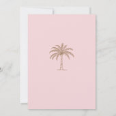 カスタムモノグラム結婚のロゴパームツリー招待状 招待状 (裏面)