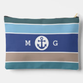 カスタムモノグラム航海のストライプ アクセサリーポーチ (裏面)