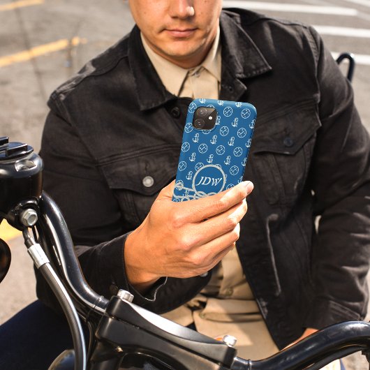 カスタムモノグラム航海のiPhoneケース iPhoneケース