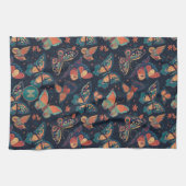 カスタムモノグラム蝶パターン キッチンタオル (横)