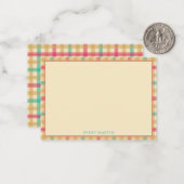 カスタムモノグラム銀杏柄ありがとう ノートカード (正面/裏面インサイチュ)