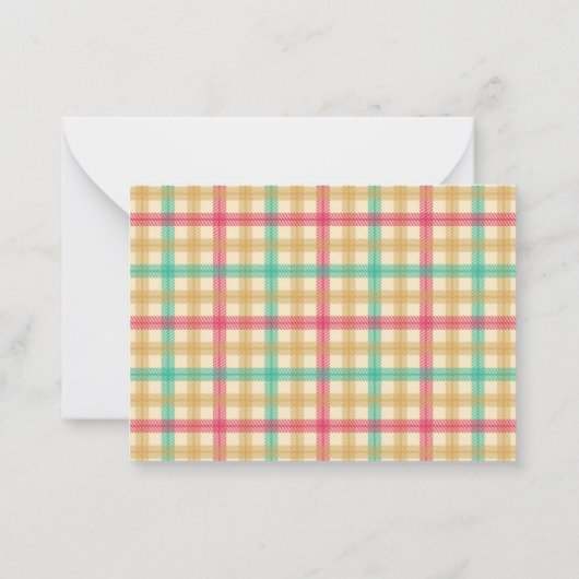 カスタムモノグラム銀杏柄ありがとう ノートカード (裏面)