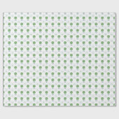 カスタムモノグラム青い緑のボク名門私立校風のウッド ラッピングペーパー (フラット)