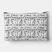 カスタムモノグラム音楽イラストレーション アクセサリーポーチ (裏面)