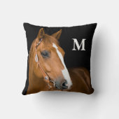 カスタムモノグラム馬写真 クッション (裏面)