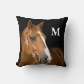 カスタムモノグラム馬写真 クッション (正面)