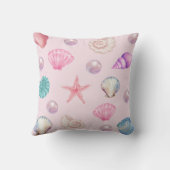 カスタムモノグラム魅力的ガーリーさくらんぼイチゴ クッション (裏面)