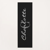 カスタムモノグラム黒ヨガマット ヨガマット (正面)