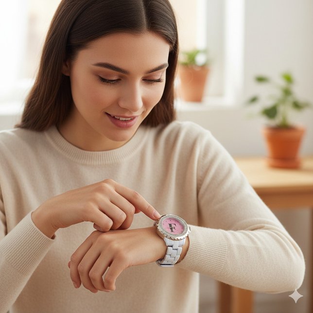 カスタムモノグラム オリジナル 名前イニシャル  腕時計 (Custom Monogram Personalized Name Initial Watch)