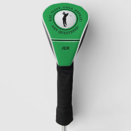 カスタムモノグラム グリーン Eat Sleep Golf Repeat ドライバー ゴルフヘッドカバー