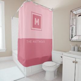 カスタムモノグラム&ネームシャワーカーテン シャワーカーテン