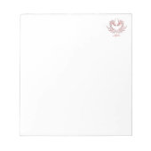 カスタムモノグラム、ピンク、スカリー・ドラゴンハート ノートパッド (正面)