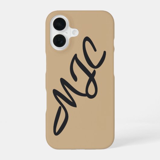 カスタムモノグラム ラクダデザイン iPhone 16ケース (裏面)