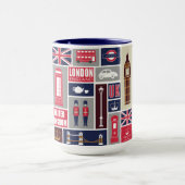 カスタムモノグラム ロンドン イギリス アイコン マグカップ (中央)