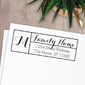 カスタムモノグラム、名前と差出人住所 セルフインキングスタンプ