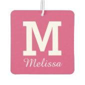 カスタムモノグラム、名前&カラーエアーフレッシュナー カーエアーフレッシュナー (裏面)