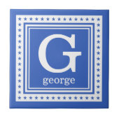 カスタムモノグラム、名前&カラータイル タイル (正面)