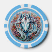 カスタムモノグラム、名前&カラーユニコーン ポーカーチップ (正面)