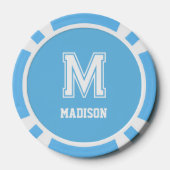 カスタムモノグラム、名前&カラーユニコーン ポーカーチップ (裏面)