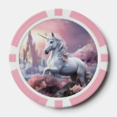 カスタムモノグラム、名前&カラーユニコーン ポーカーチップ (正面)