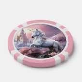 カスタムモノグラム、名前&カラーユニコーン ポーカーチップ (シングル)