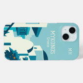 カスタムモノグラム&文字ギリシャ Case-Mate iPhoneケース (裏面 (横))